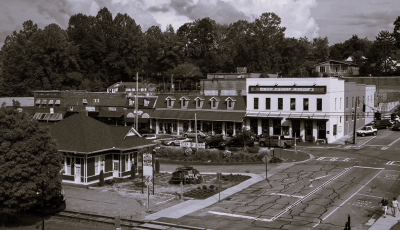 Historic Blue Ridge GA, black and white